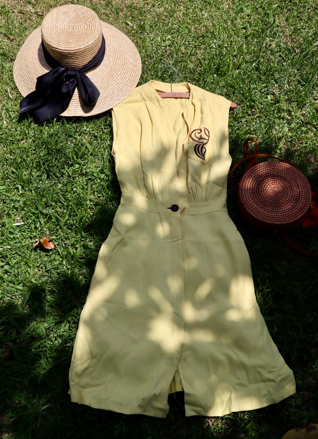 Handmade Vintage Lemon Playsuit