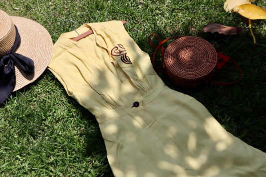 Handmade Vintage Lemon Playsuit