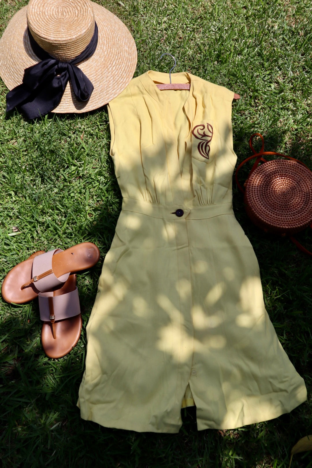 Handmade Vintage Lemon Playsuit