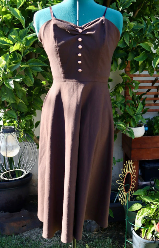 Stop Staring Brown Dress