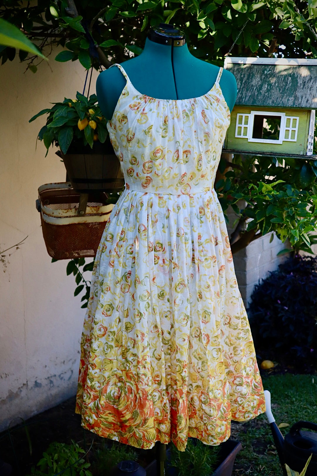 1959 Floral Swing Dress
