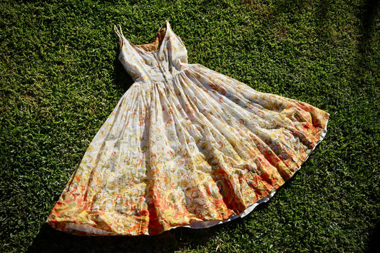 1959 Floral Swing Dress