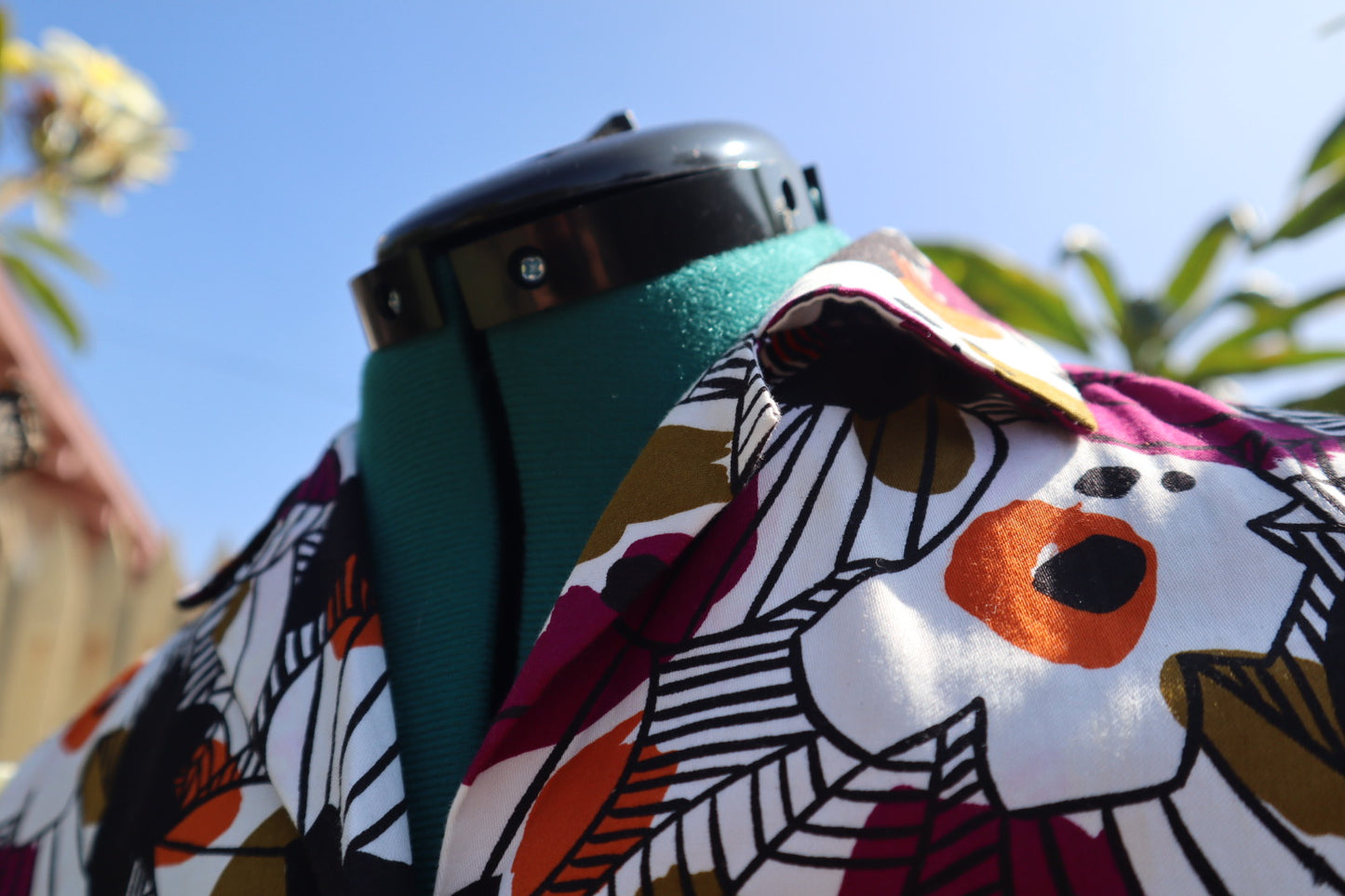 Bold Print Button-Up