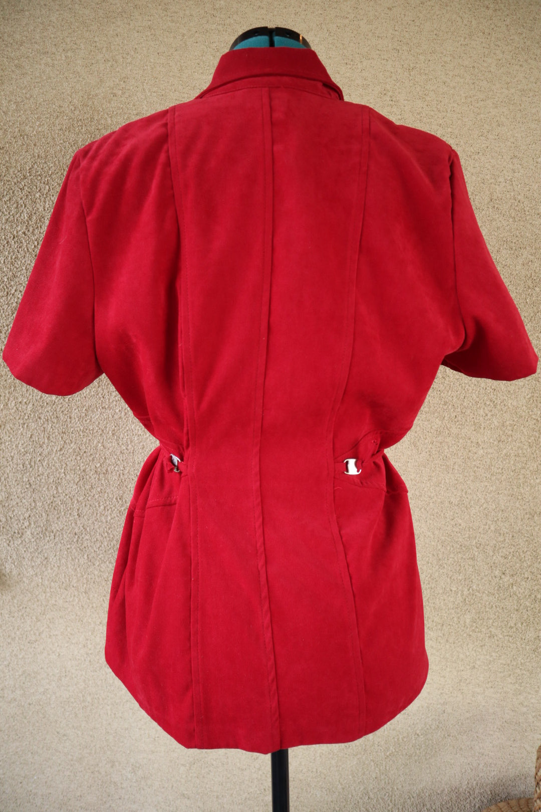 Vintage Red Suede Short-Sleeve Jacket – Isabel U.S.A.