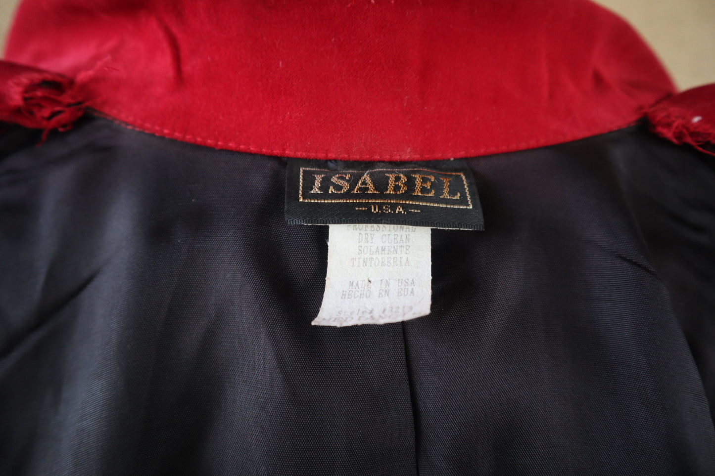 Vintage Red Suede Short-Sleeve Jacket – Isabel U.S.A.