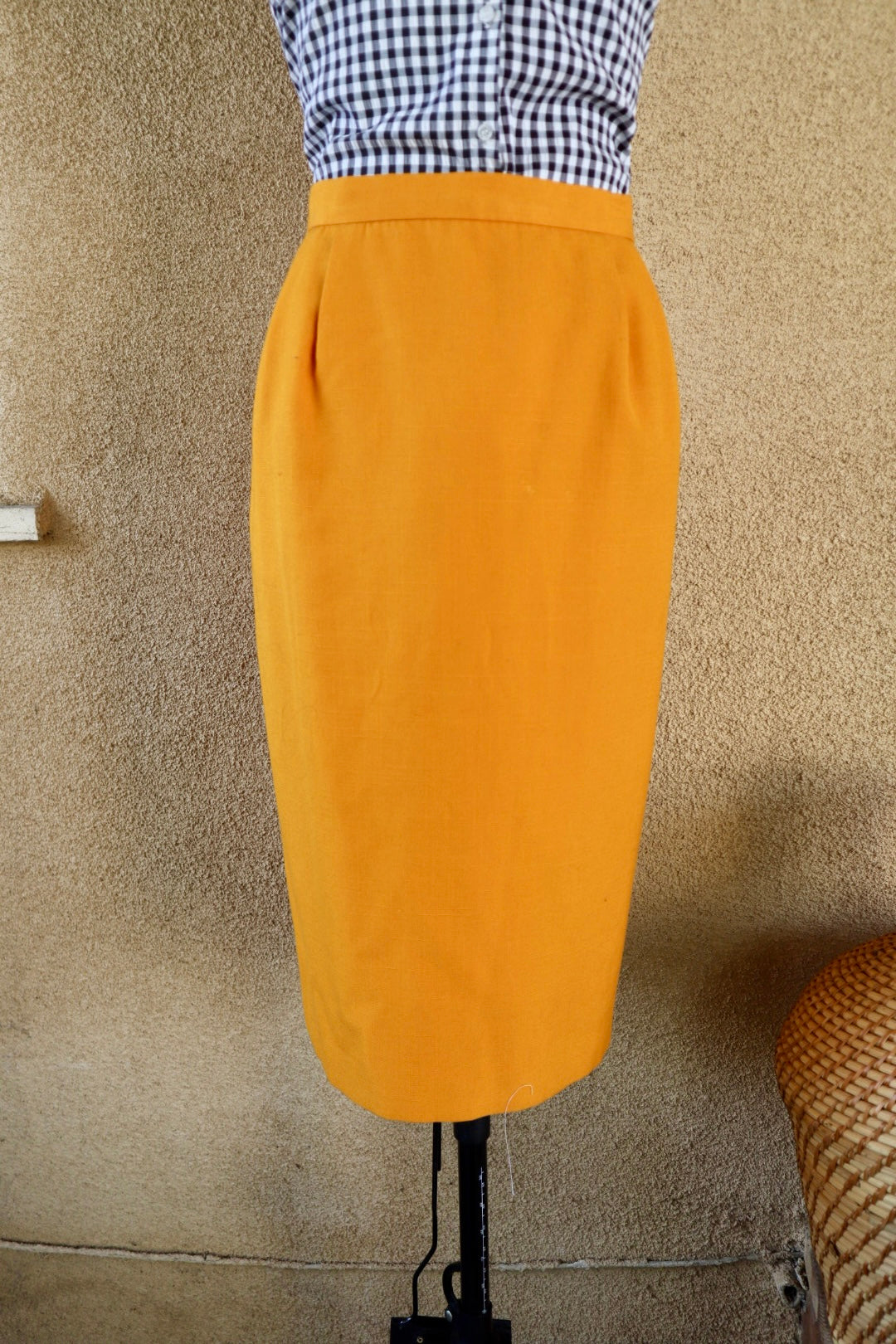 Mustard Yellow Pencil Skirt