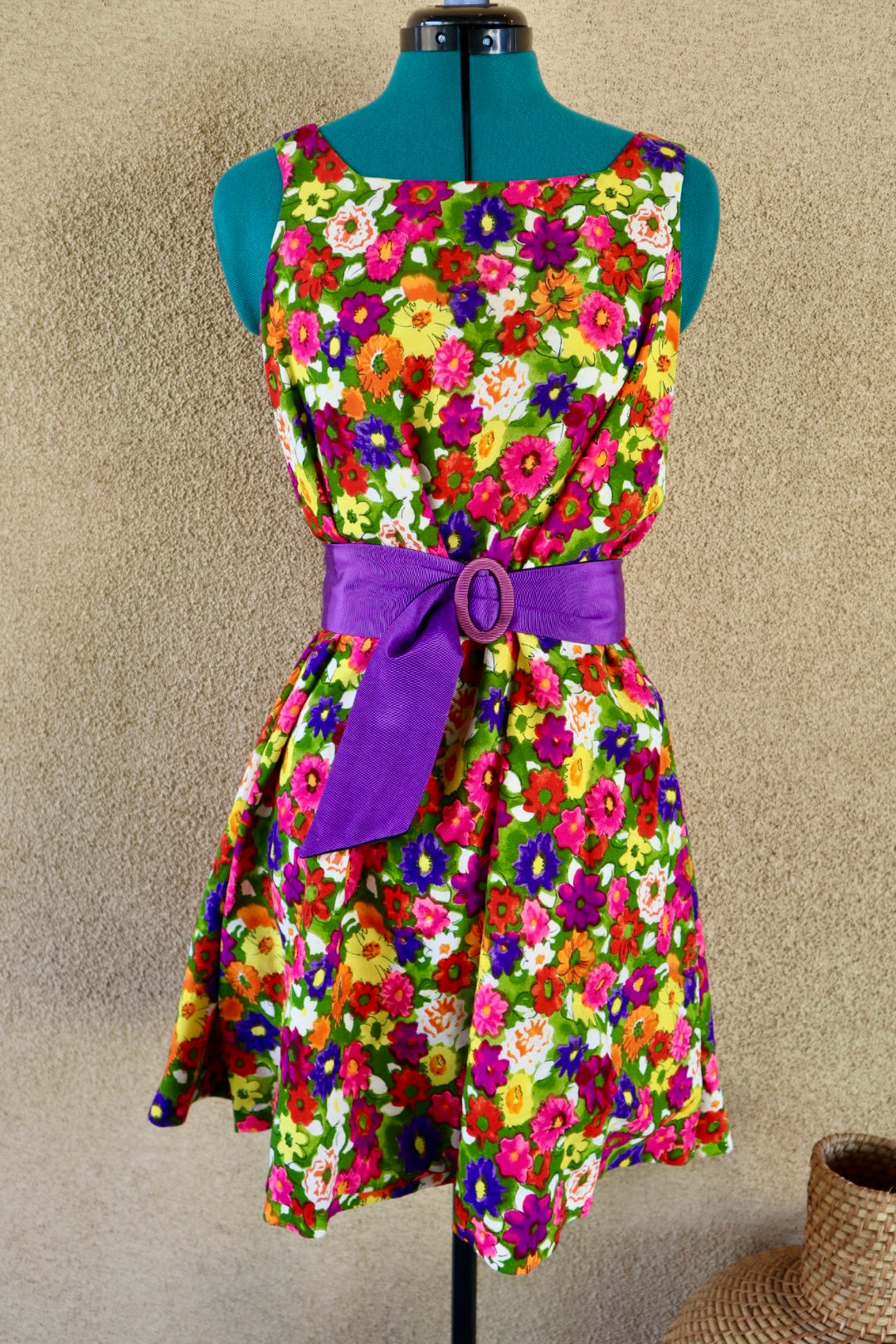 1960s Floral Dress