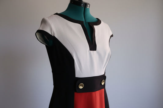 Sandra Darren Mod Colorblock Dress