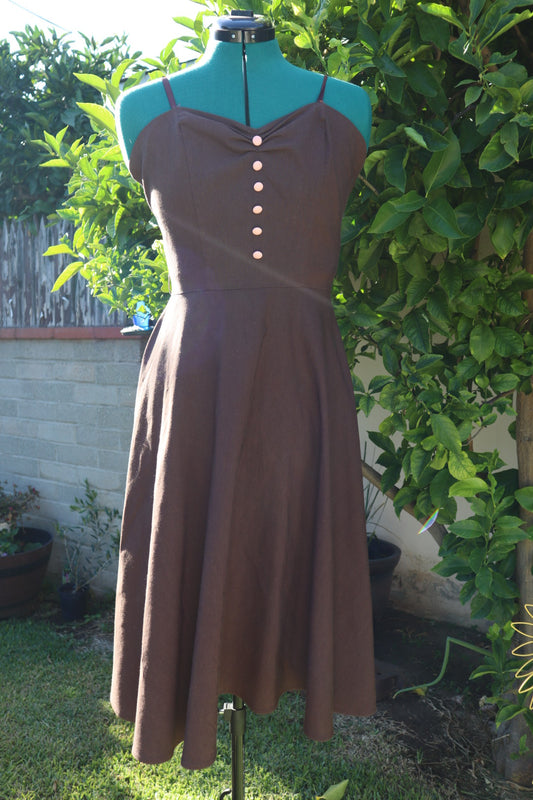 Stop Staring Brown Dress