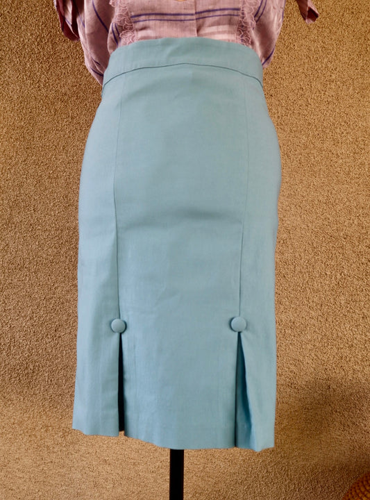 Powder Blue Wiggle Skirt