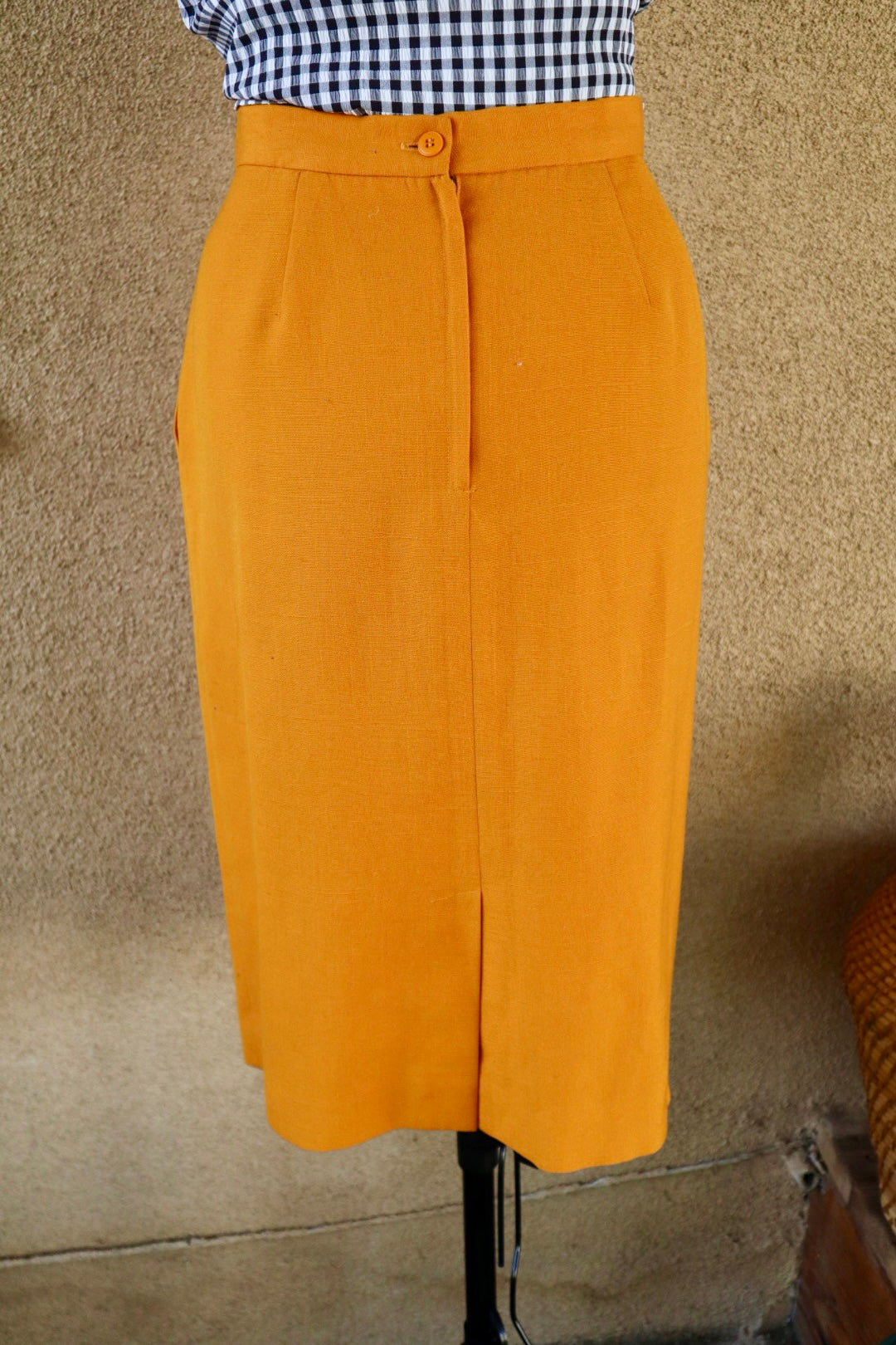 Mustard Yellow Pencil Skirt