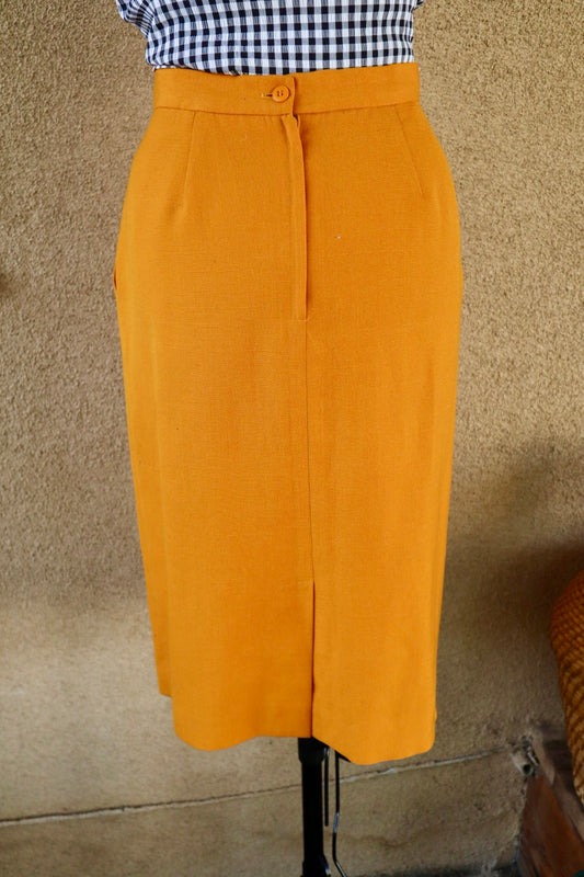Mustard Yellow Pencil Skirt
