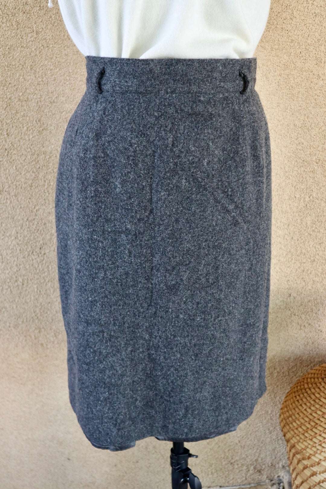 Vintage Wool Pencil Skirt