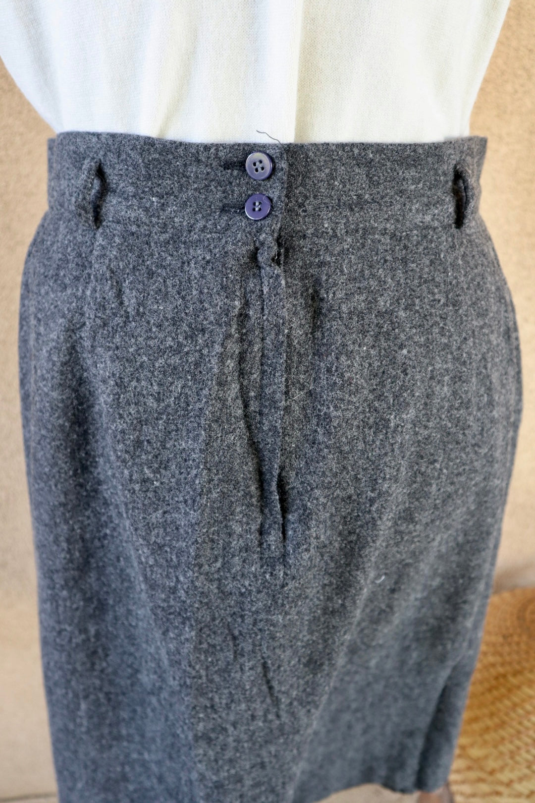 Vintage Wool Pencil Skirt