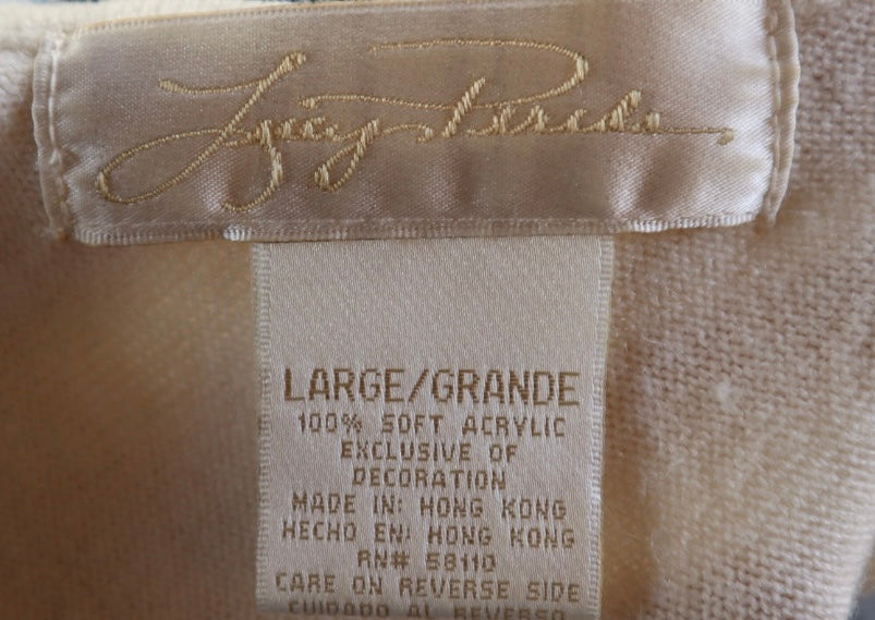 Cream Pearl Embellished Sweater Tank