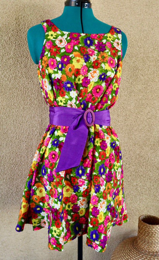 1960s Floral Dress