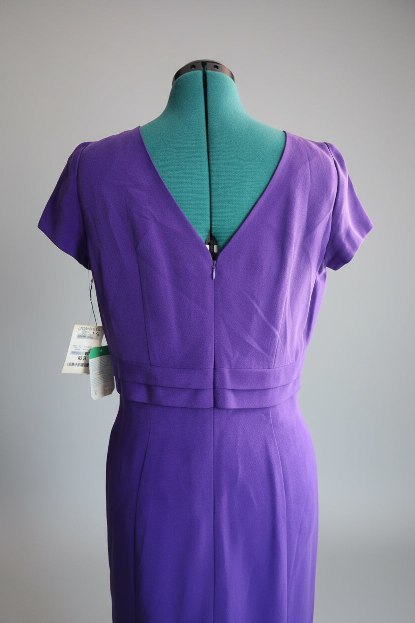 Vintage 1980s Adrianna Papell 100% Silk Dress (Size 8)